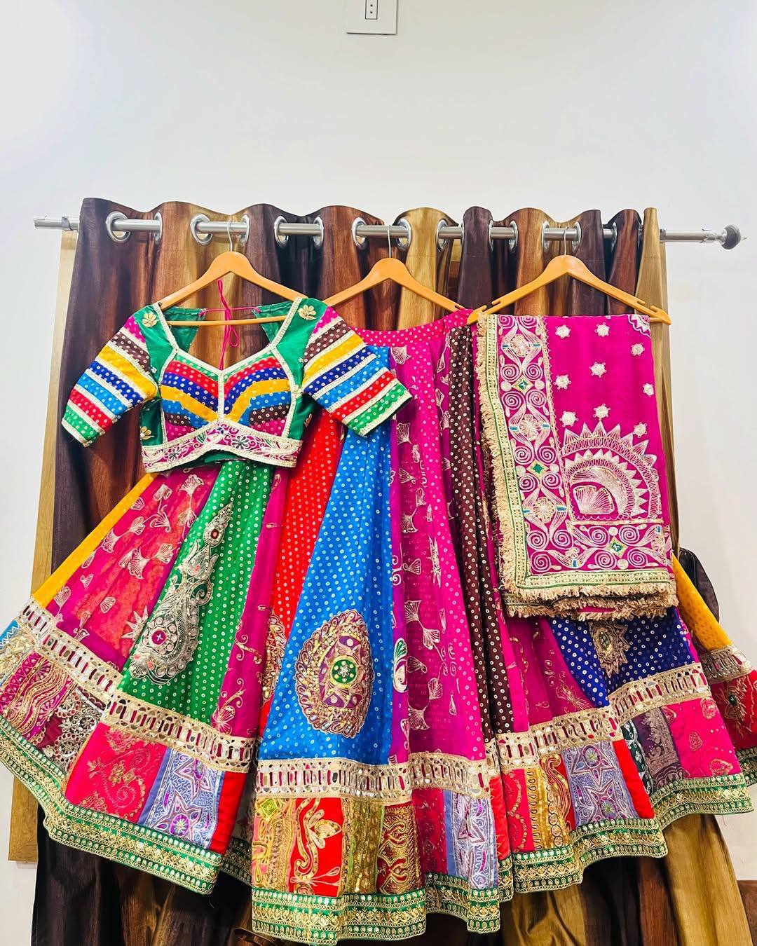 Premium Digital Print Mirror Work Lehenga Choli with 4 Meter Flair